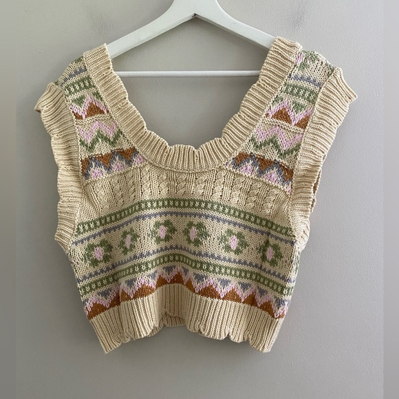 Anthropologie Scalloped Sleeveless Vest new with tag LP PL petite - Picture 8 of 9